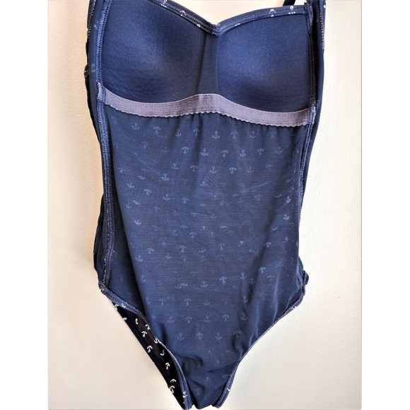 Nip Tuck Slimming Tummy Control Nautical Navy One Piece Swimsuit - Size 4 - Picture 13 of 15